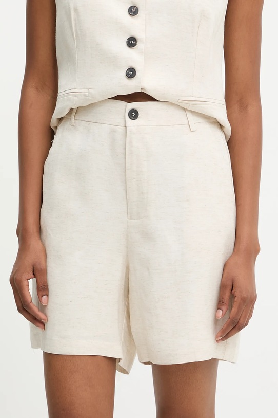 Abbigliamento Answear.LAB gilet e pantaloncini con lino CA2716.hos beige