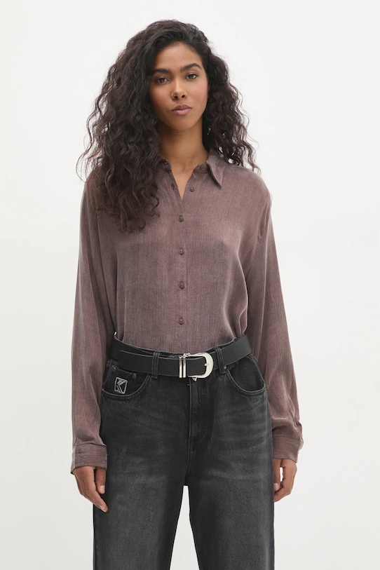 Answear.LAB koszula klasyczny brązowy sng.59.tos