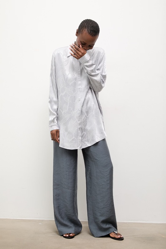 Košile Answear.LAB 34070.TMS stříbrná WW25