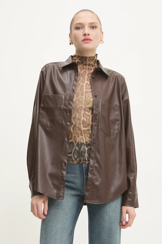 Риза Answear.LAB свободна кафяв 2397.tms