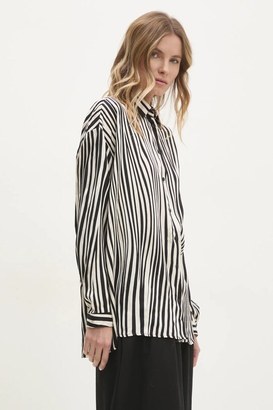 Košeľa Answear.LAB pásiky béžová 7253.tms