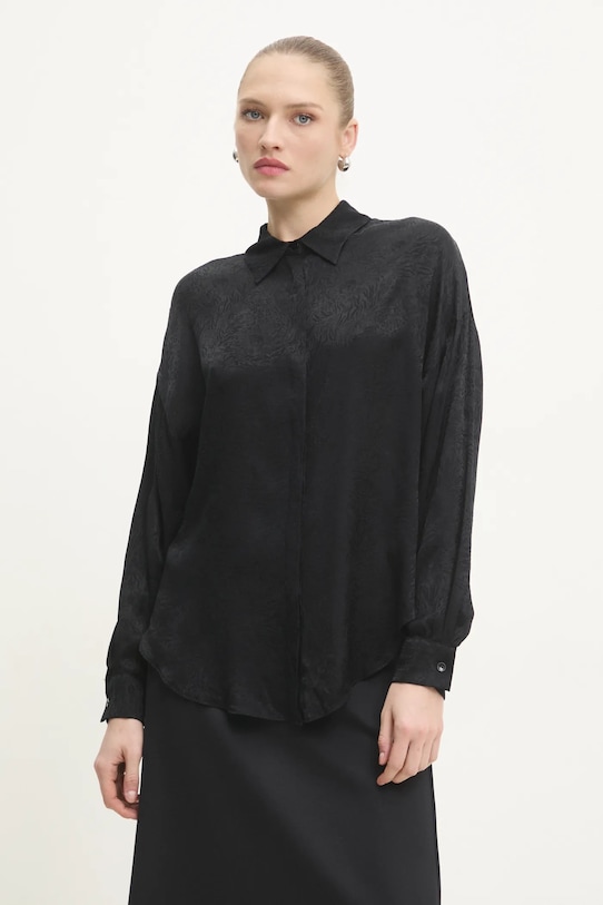 Košile Answear.LAB jemný vzor černá 2043.tos