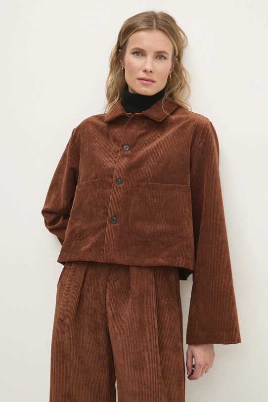 Вельветовая рубашка Answear.LAB casual коричневый dpp45.ilk