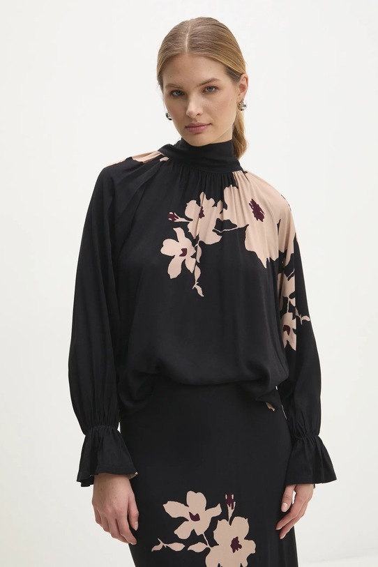 Answear Lab bluza cu modele negru 92763.IKK