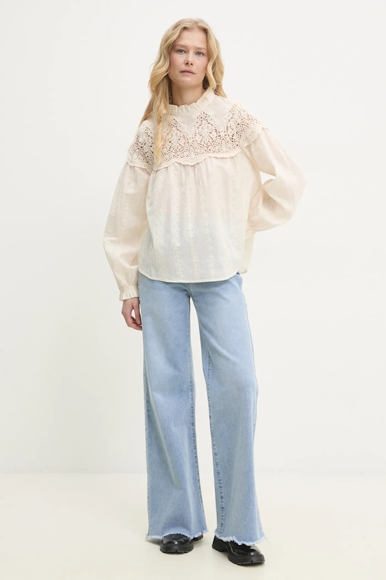 Bavlněná halenka Answear.LAB M699.44.hms béžová WW25