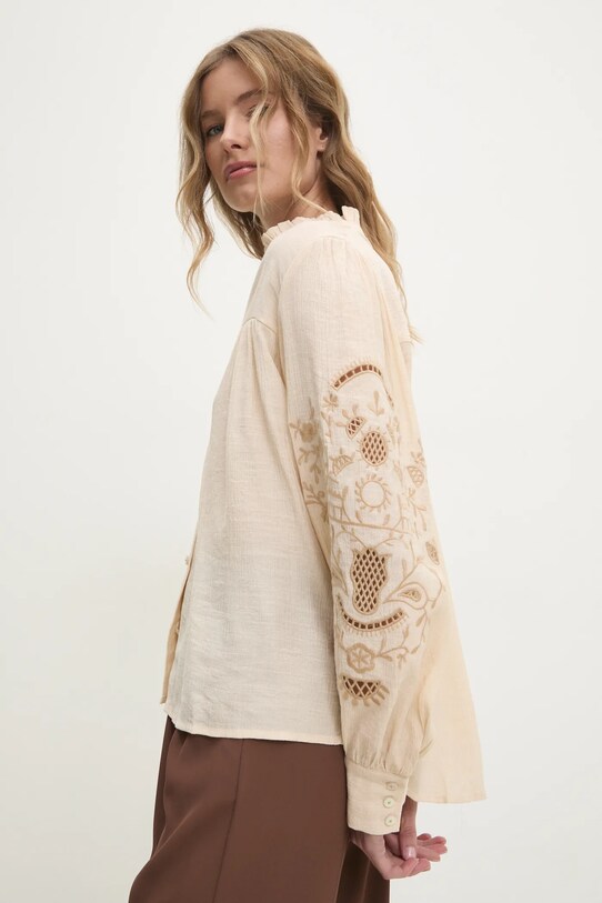 Сорочка Answear.LAB довгий бежевий F21180.hms