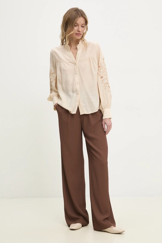 Сорочка Answear.LAB F21180.hms бежевий WW25