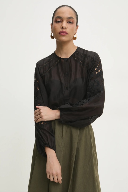 Answear Lab camicia semplice nero pk2755.ILK