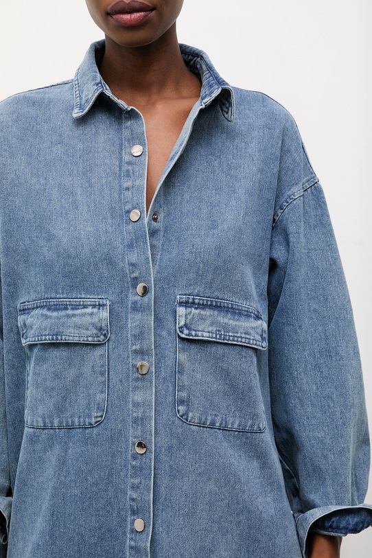 Rifľová košeľa Answear.LAB L12550AB.ilk modrá