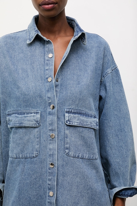 Rifľová košeľa Answear.LAB L12550AB.ilk modrá