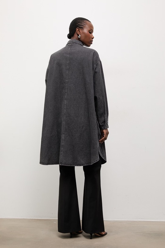 Odzież Answear.LAB koszula jeansowa L12550AB.ilk czarny