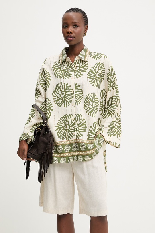 Answear Lab cămașă verde vNL257406.ums