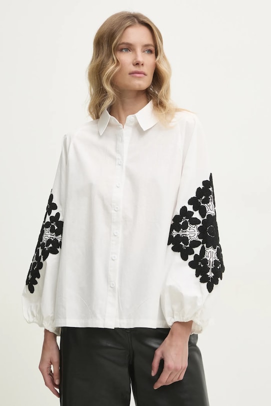 Сорочка Answear.LAB довгий білий 22590