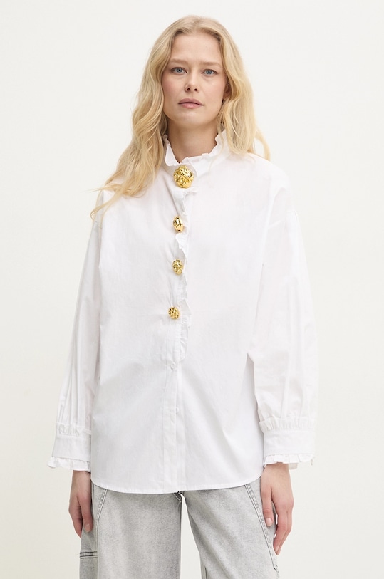 Answear Lab cămașă din bumbac lung alb H6925.hos