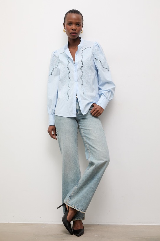 Bavlnená košeľa Answear.LAB 4640.HWK modrá WW25