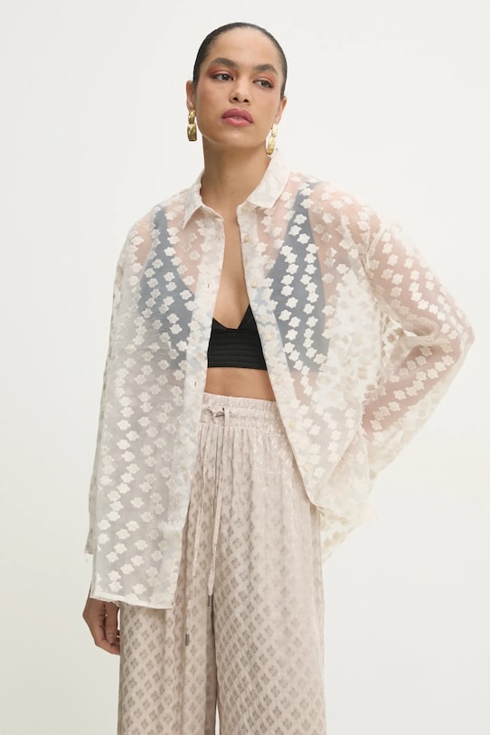 Answear Lab camicia piccola impronta beige 6885.TWK