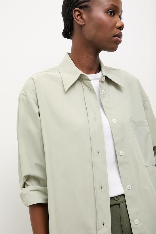 Πουκάμισο Answear.LAB μακρύ πράσινο 193.0019.TWK