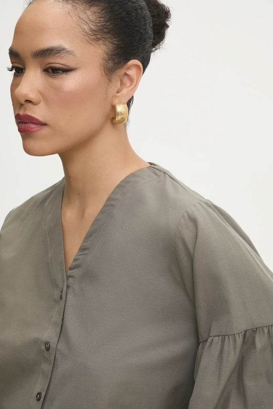 Answear Lab cămașă verde 6760.1TWK