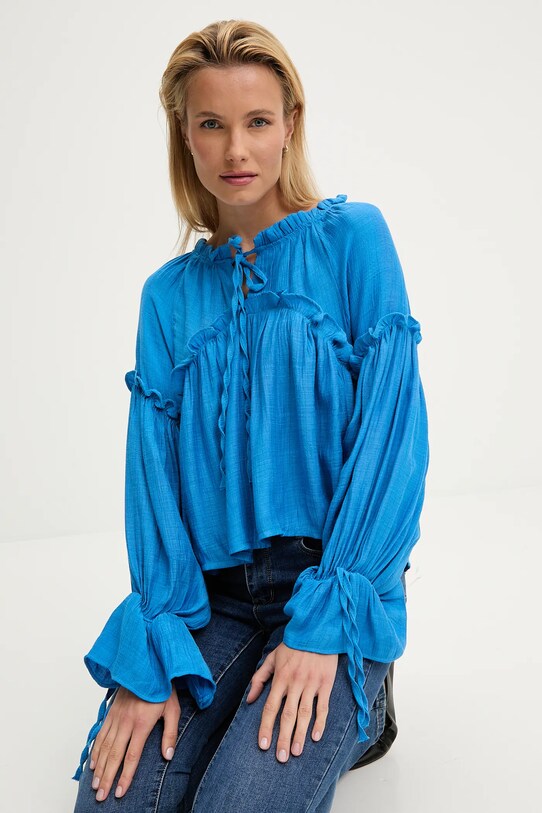 Answear.LAB bluzka niebieski 2521000.TWK