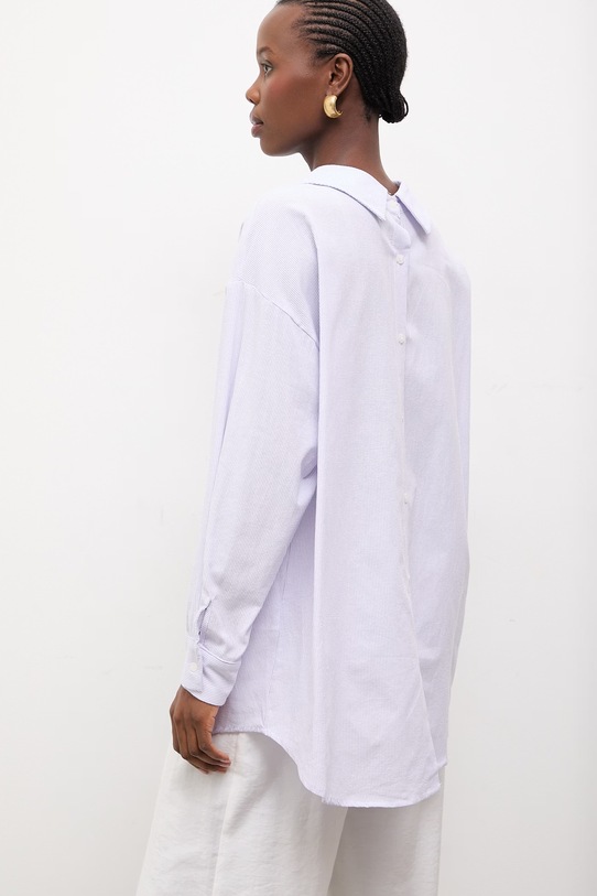 Answear.LAB koszula lniana fioletowy E25.42.FLK