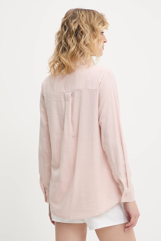 Odzież Answear.LAB koszula lniana E25.60.FLK różowy