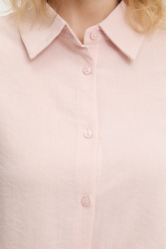 Answear.LAB koszula lniana E25.60.FLK różowy
