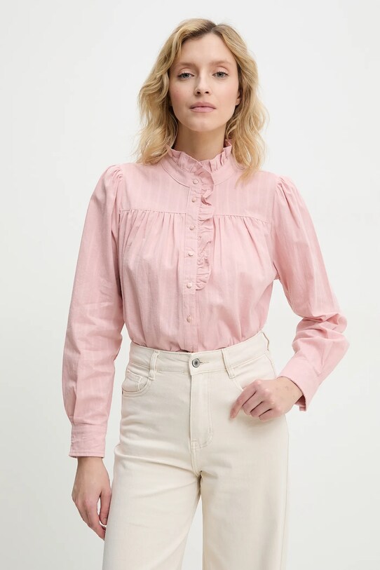 Хлопковая рубашка Answear.LAB casual розовый 5157.hos