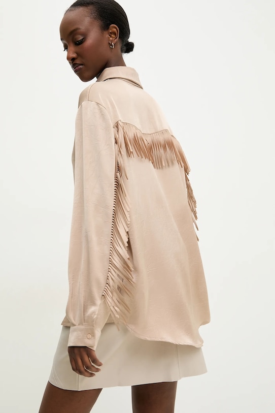 Answear Lab cămașă lung maro 9708.FLK