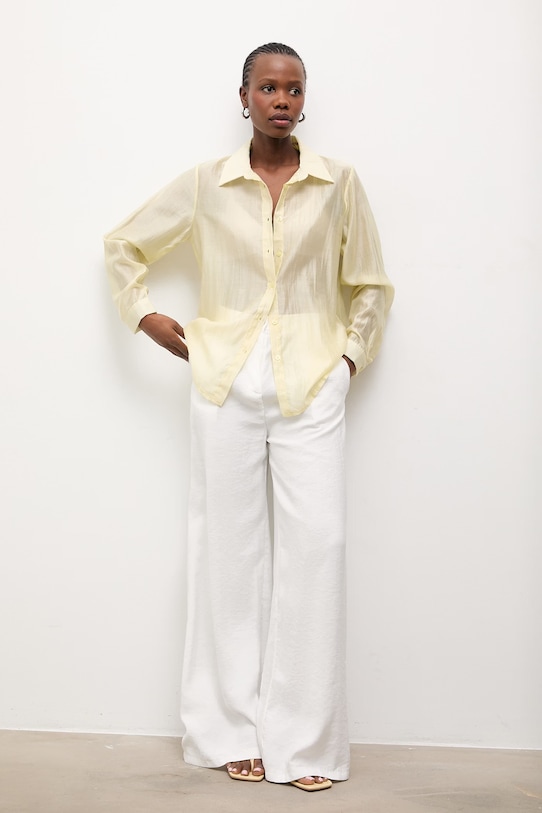 Πουκάμισο Answear.LAB H1324Q7.HWK κίτρινο WW25