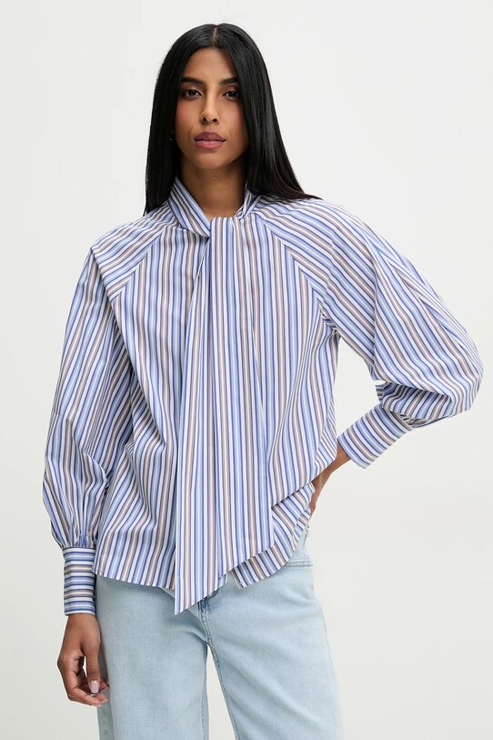 Answear Lab cămașă cu modele albastru 3771.IWK