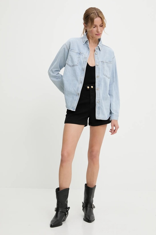 Answear Lab cămașă din denim LG678.hos albastru WW25