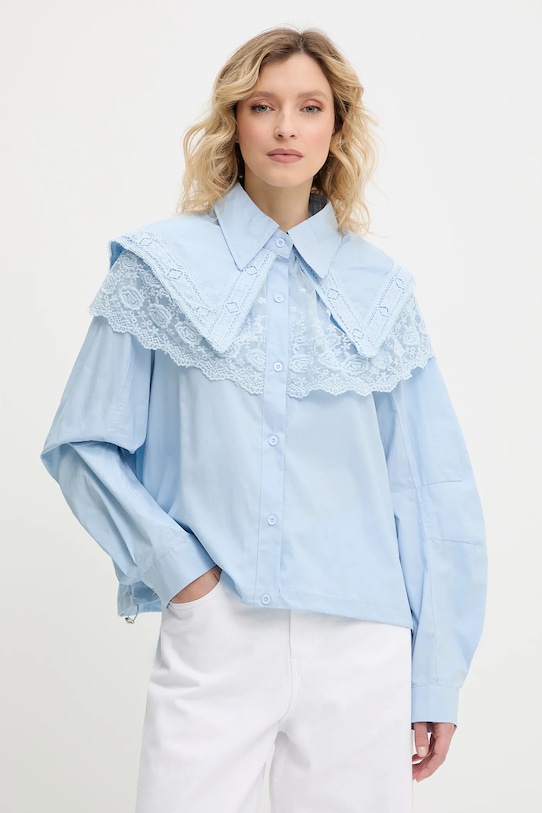 Answear.LAB koszula bawełniana regular niebieski W33050.ios