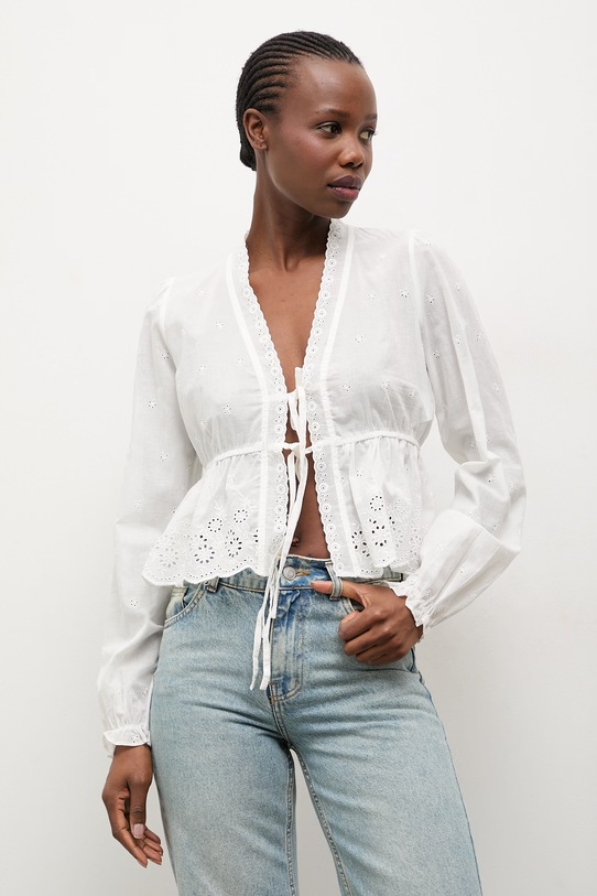 Βαμβακερό πουκάμισο Answear.LAB μπεζ 243.tos