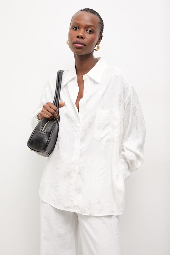 Košeľa Answear.LAB jednofarebný biela b9388.ios