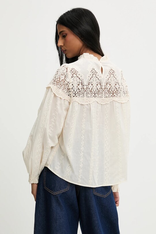 Одежда Хлопковая блузка Answear.LAB M699.44.hak бежевый