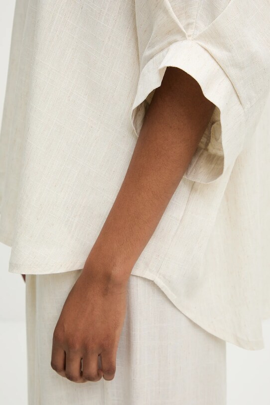 Answear Lab camicia di lino LD2698.hak beige