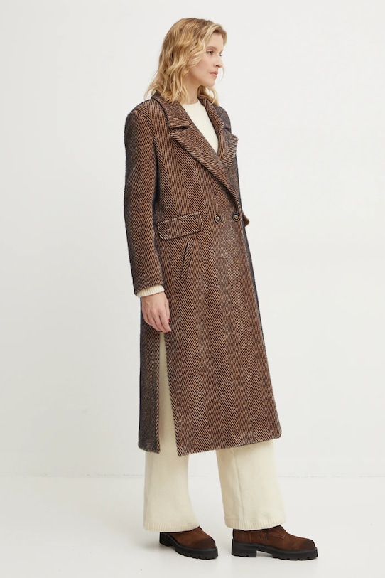 Пальто Answear.LAB pk2031.ilk коричневый WW25