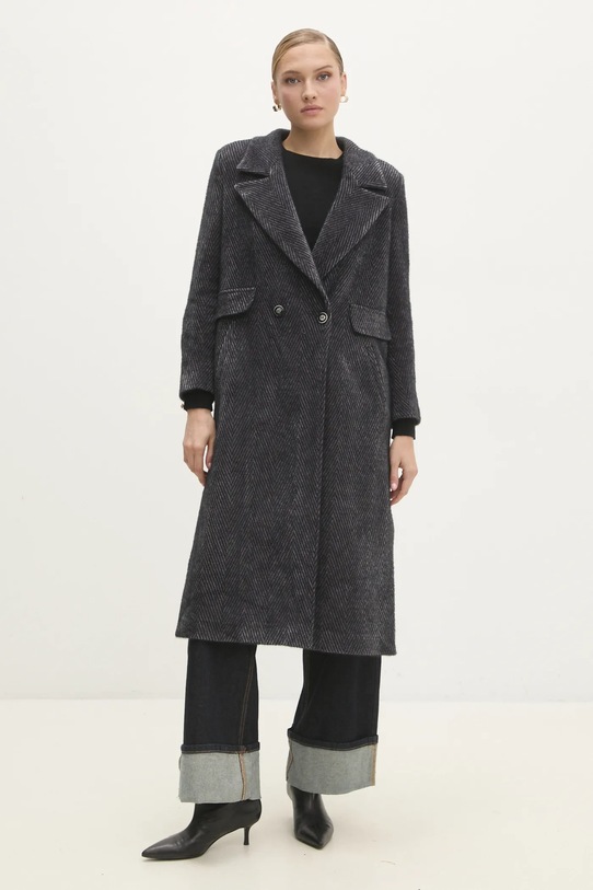 Answear Lab palton cu captuseala gri pk2031.ilk