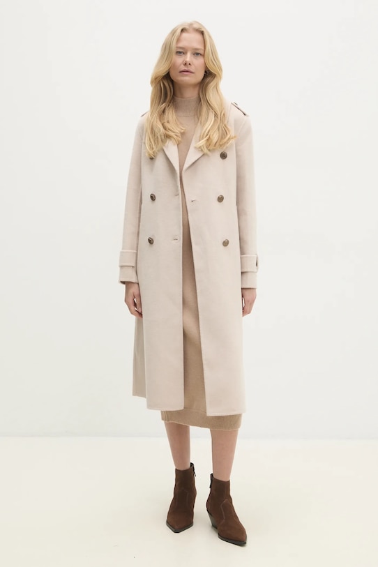 Answear Lab palton de lana necaptusit bej 3012.fms