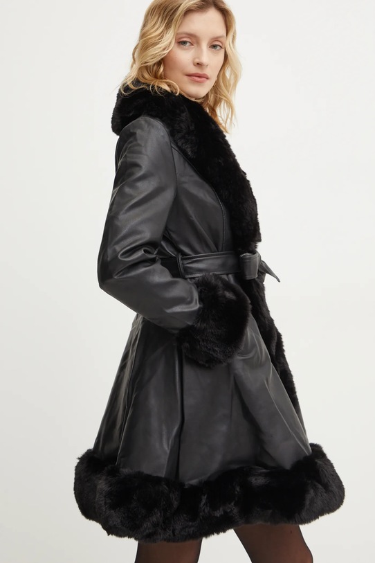 Kabát Answear.LAB 16058.FLK čierna WW25