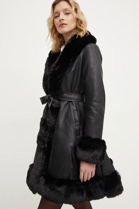 Kabát Answear.LAB čierna 16058.FLK