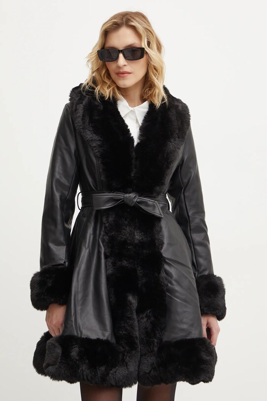 Kabát Answear.LAB 16058.FLK čierna