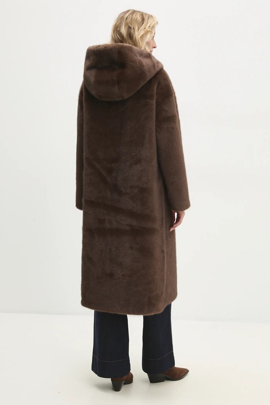 Odzież Answear.LAB płaszcz v036g.flk brązowy