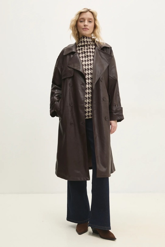 Kabát Answear.LAB b9656.1.ILK hnedá WW25