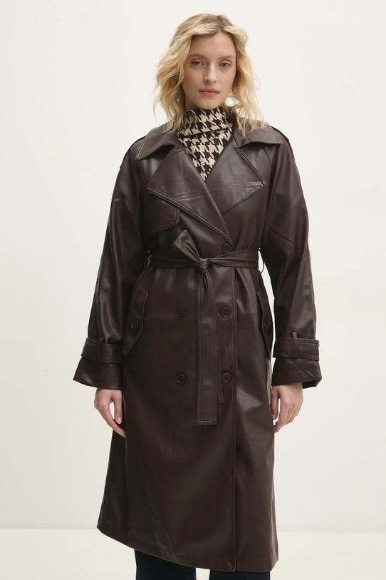 Kabát Answear.LAB b9656.1.ILK hnedá
