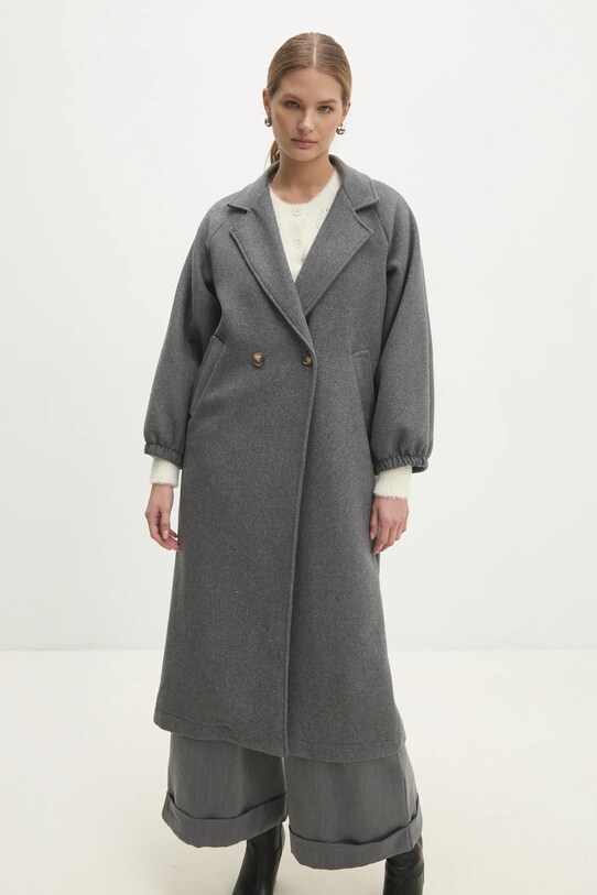 Answear Lab palton de lana 92710.IKK gri WW25