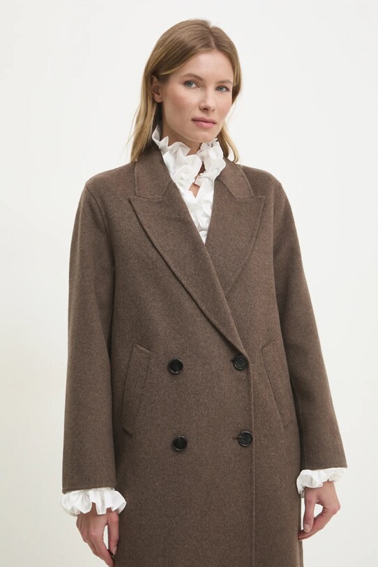 Vlnený kabát Answear.LAB m2431.fos hnedá