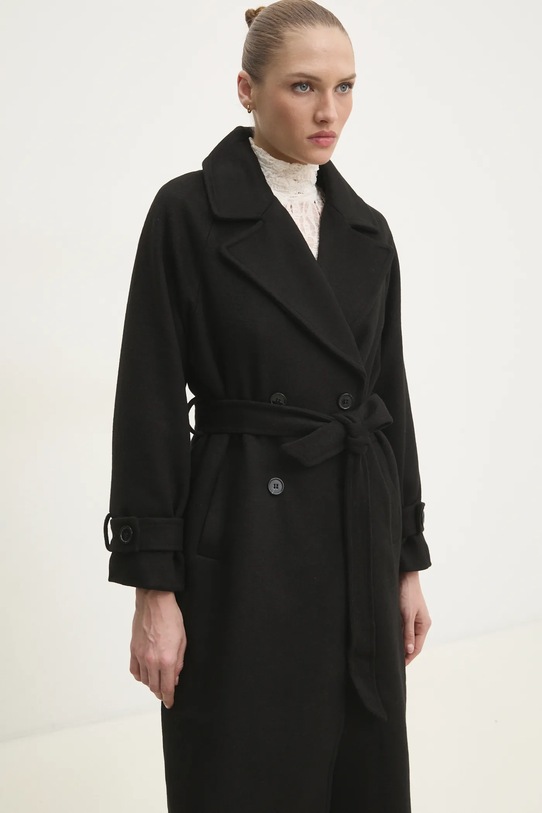 Vuneni kaput Answear.LAB crna m2229.fos