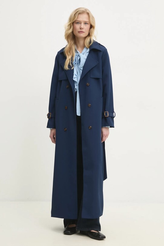 Trench kabát Answear.LAB 8302.flk námořnická modř WW25