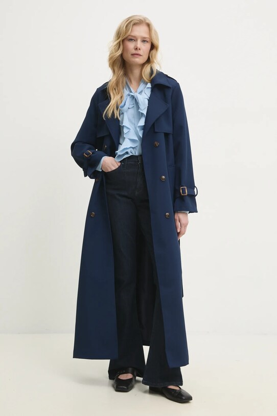 Trench kabát Answear.LAB námořnická modř 8302.flk